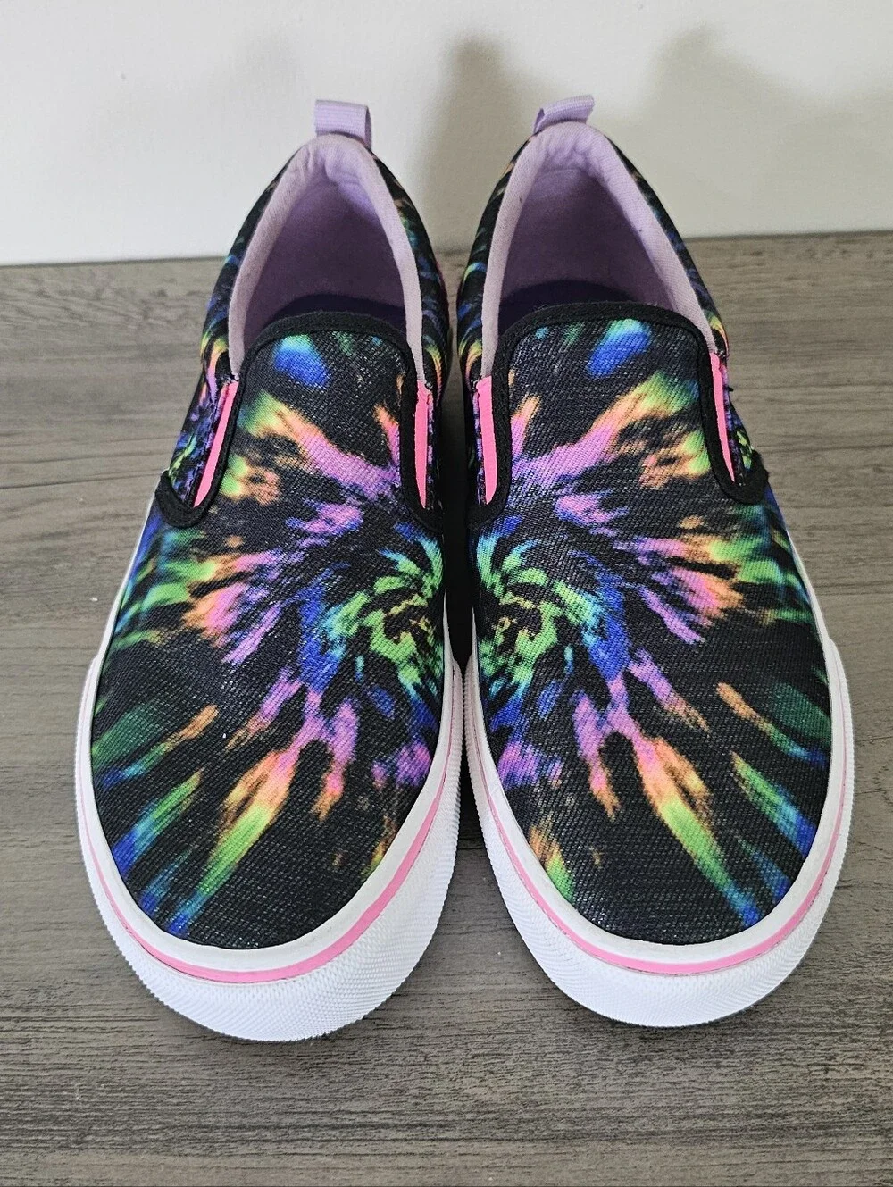 Skechers Marley Electric Tie Dye Black Multicolor Pink Kids Girls Sneakers 4